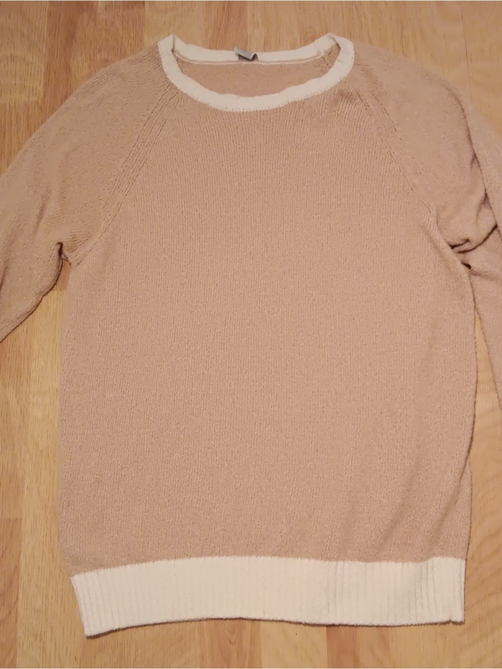 Eleventy Beige Crewneck Sweater with Cream Accents
